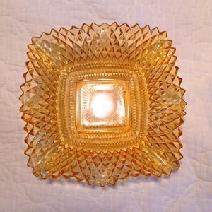 Indiana Amber Glass Candy Dish